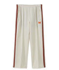 Needles Style Embroidered Butterfly Multi-Stripe Track Pants - Off-White/Burgundy