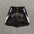Rhude Contrast Panel Logo Nylon Shorts