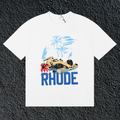 Rhude Grand Prix Miami F1 Race Car White Oversized T‑Shirt