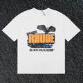 Rhude Black Hills Derby Eagle Mountain White Oversized T‑Shirt