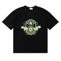Rhude Laurel Crest Badge Graphic Oversized Tee Black