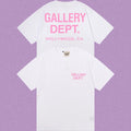 Gallery Dept. Hollywood Logo Short Sleeve T-Shirt - White/Pink