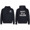 Gallery Dept Dept de la Galerie Black Hoodie White Print