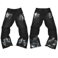 Gallery Dept. Heavy Brushstroke Paint Splatter Washed Black Denim Jeans