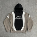 Rhude Basketball Black Grey Color Block Hoodie