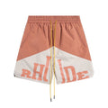 Rhude Big Logo Color Block Nylon Shorts