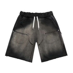 Godspeed Carpenter Distressed Shorts Black Sun Fade