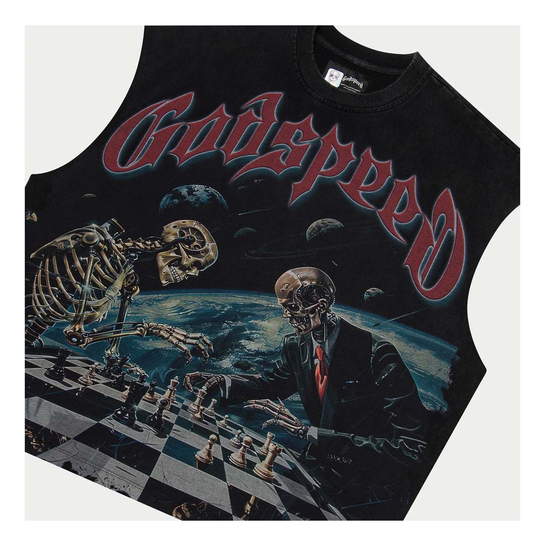 Godspeed Checkmate Sleeveless Tee Black Wash