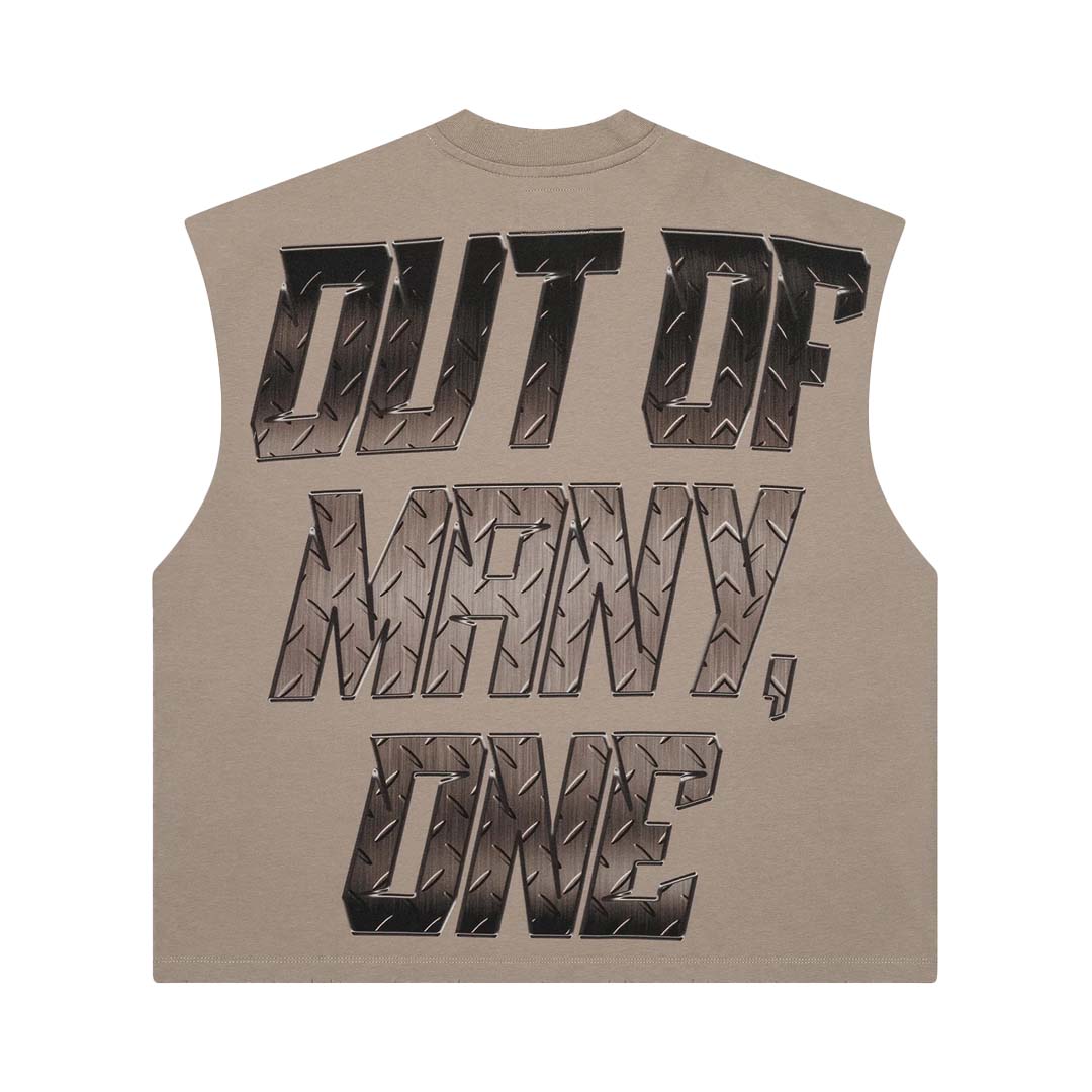 Godspeed Steel Sharpens Steel Sleeveless Slate Grey Tee