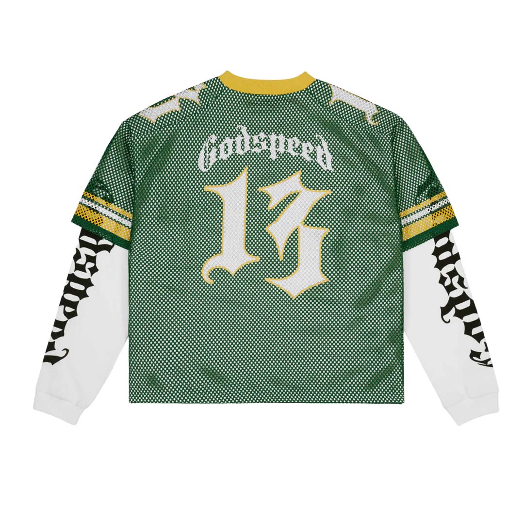 Godspeed TD Layered Jersey Long Sleeve Green Yellow White