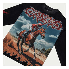 Godspeed Thoroughbred Long Sleeve Tee Black Wash